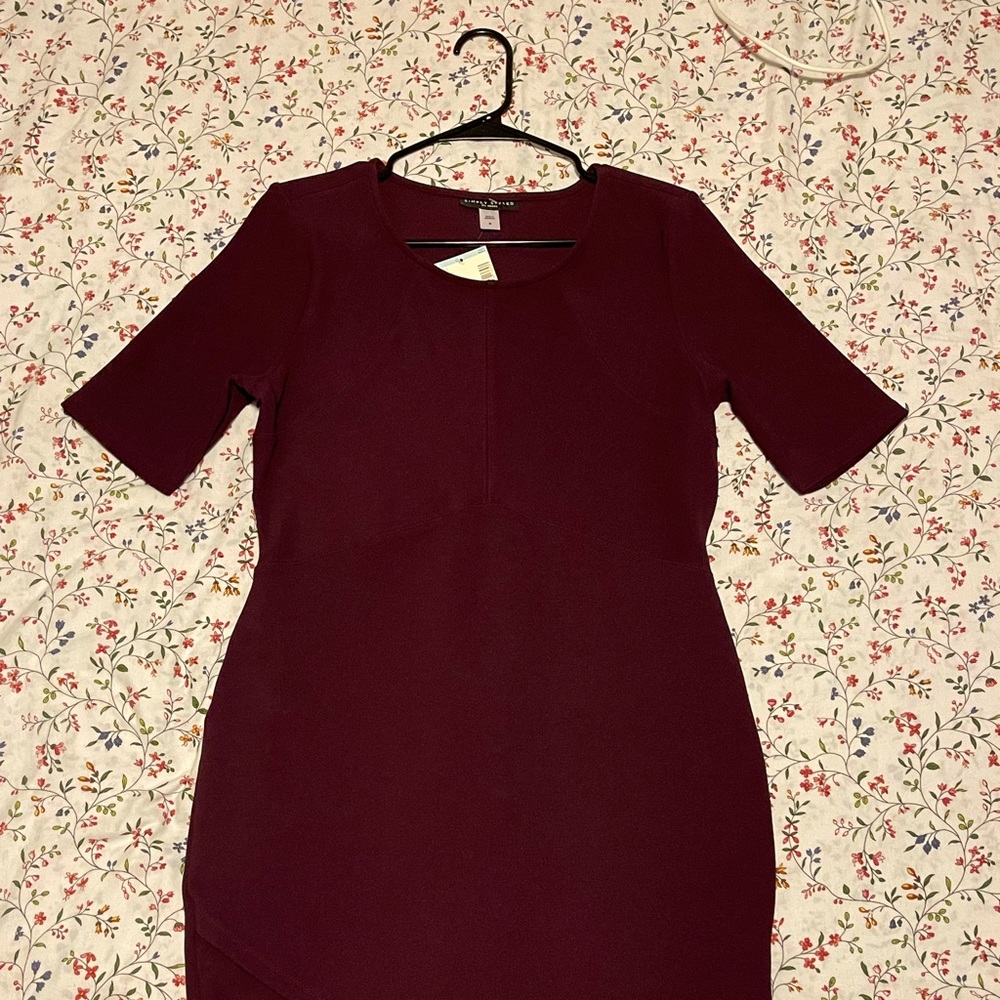 burgundy/maroon dress